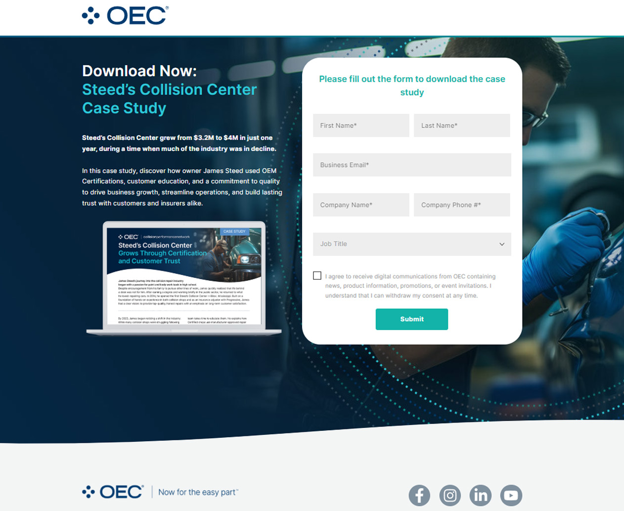 Collision industry certification campaign creative