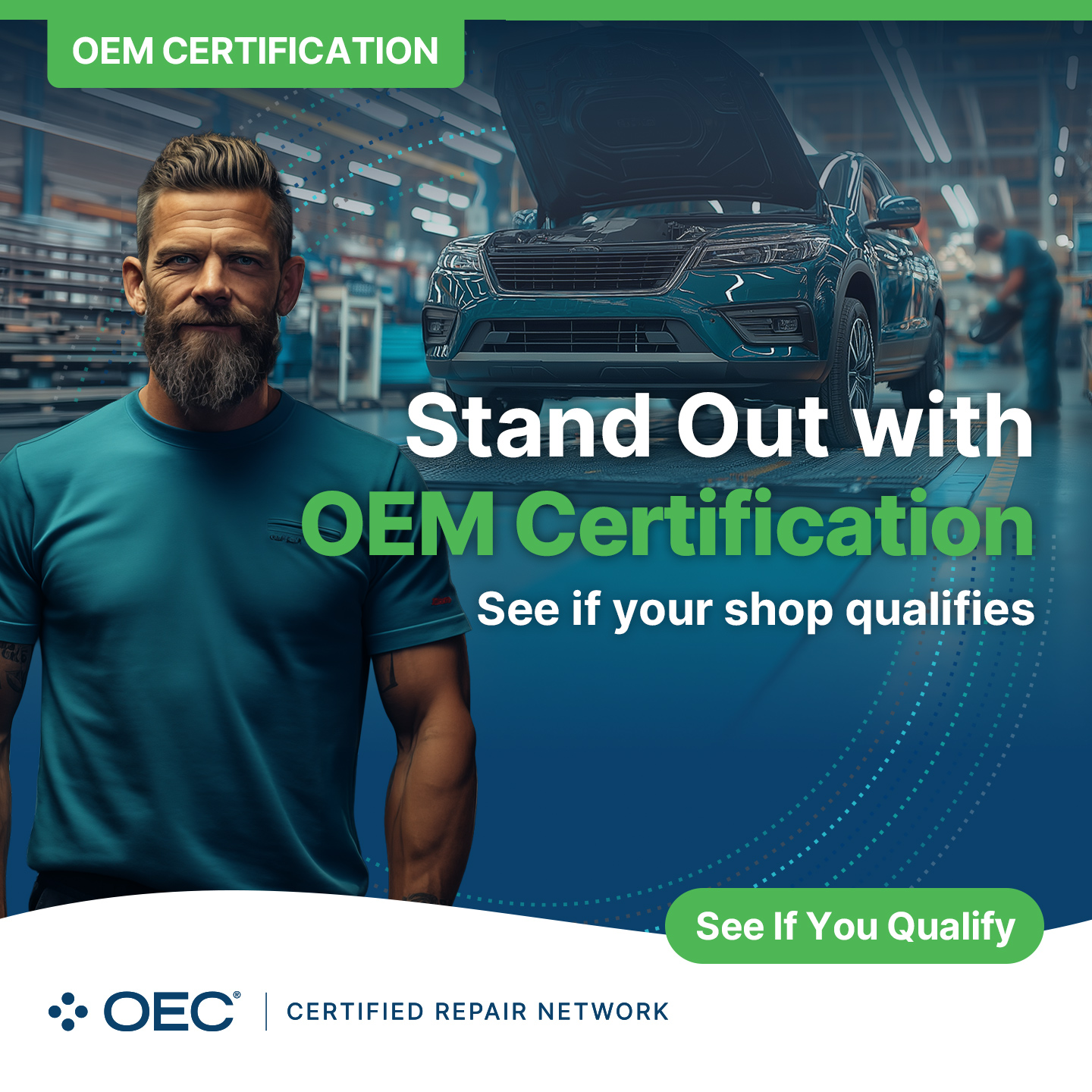Collision Repair Network qualification paid social graphic