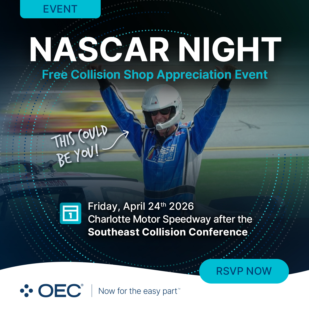 OEC NASCAR Night event social media graphic
