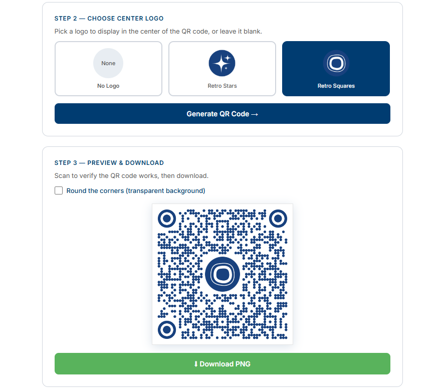 QR Code Maker application interface